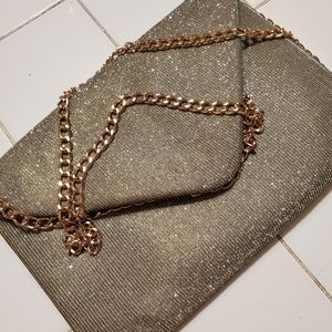 Sparkling Purse With Gold Chain
